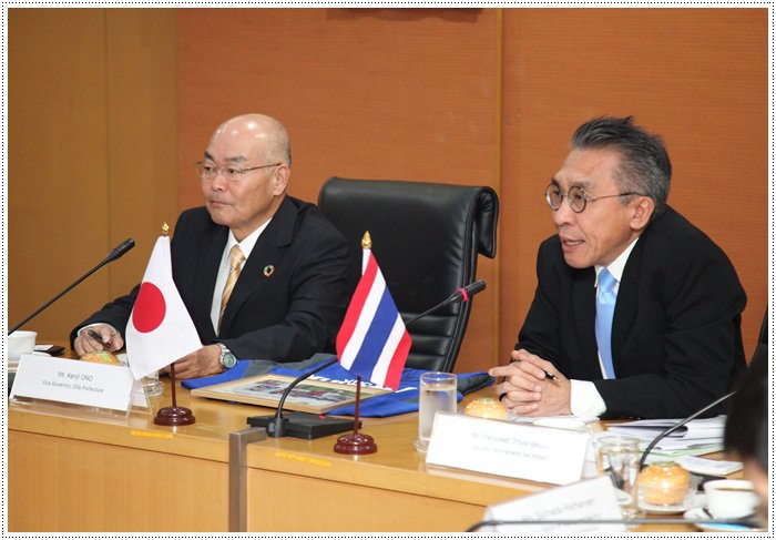 รองปลัดภานุวัฒน์ ให้การต้อนรับรองผู้ว่าราชการจังหวัดโออิตะ