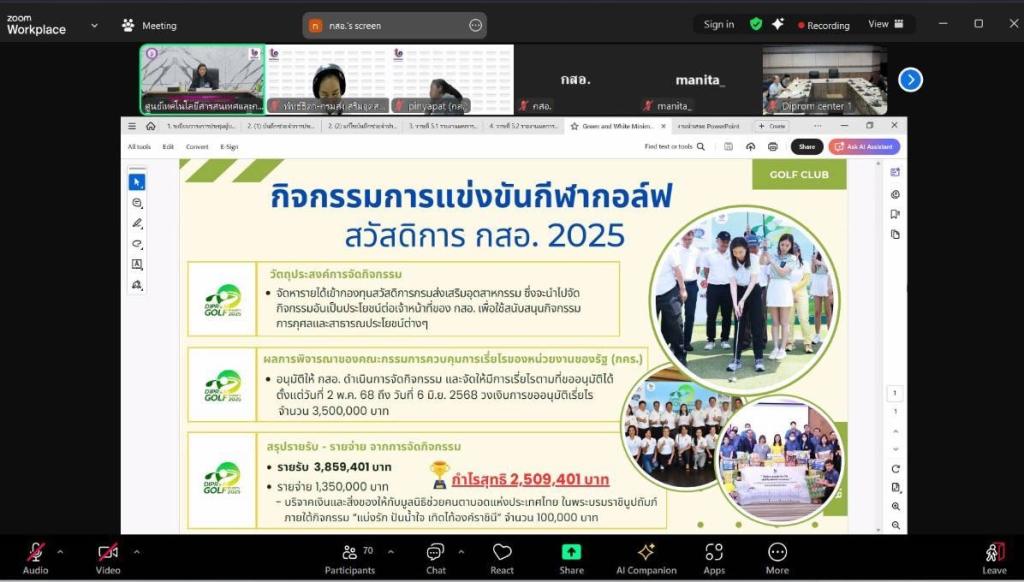 “อธิบดีณัฏฐิญา” แท็คทีมคนดีพร้อม เร่งรัดการเบิกจ่ายงบประมาณปี 68 พร้อมเดินเกมรุกเตรียมจัดบิ๊กอีเว้นท์! หวังกระตุ้นเศรษฐกิจครึ่งปีหลัง ตามนโยบาย รมว.เอกนัฏ