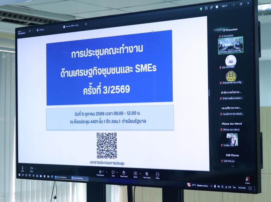 “ดีพร้อม” ร่วมประชุมขับเคลื่อนบอร์ดเศรษฐกิจชุมชนฯ เดินหน้าขับเคลื่อนมาตรการหนุนผู้ประกอบการ ปลดล็อกแหล่งเงินทุน ดัน SME CONNEXT ช่วยบริหารธุรกิจครบวงจร
