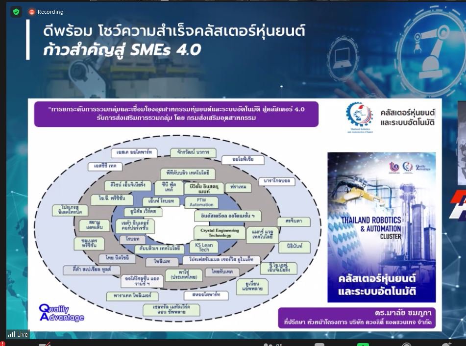 ดีพร้อม โชว์พลังคลัสเตอร์หุ่นยนต์ รวมกลุ่มฝ่าวิกฤตสร้างระบบอัตโนมัติ ต้นทุนต่ำ ลดนําเข้า ตปท.