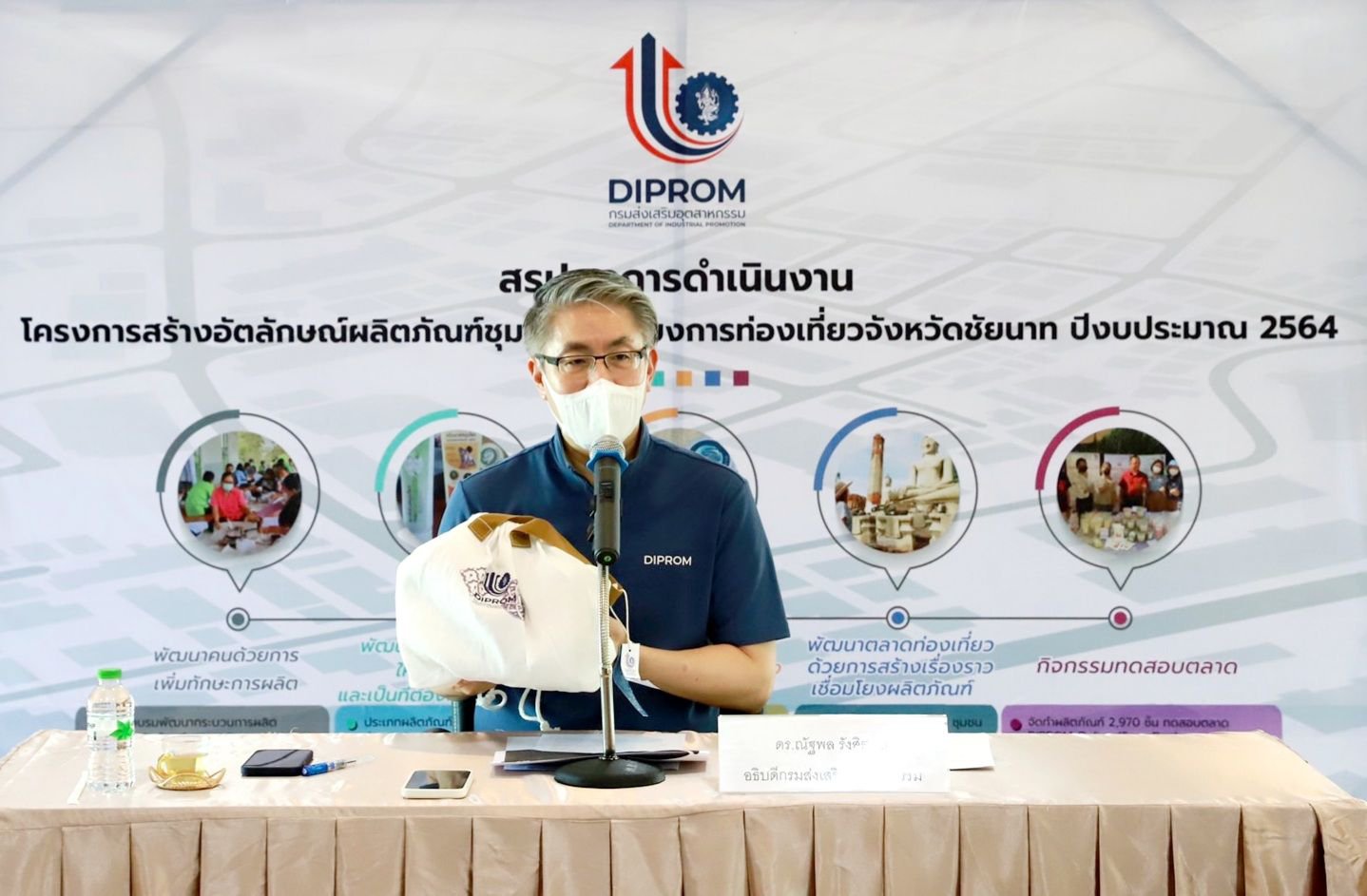 “อธิบดีณัฐพล” นำคณะสื่อมวลชน ลงพื้นที่เยี่ยมชมต้นแบบชุมชนสร้างสรรค์แบรนด์จากอัตลักษณ์พื้นถิ่น พร้อมเยี่ยมชมการสาธิตโดรนเพื่อการเกษตรอุตสาหกรรม 