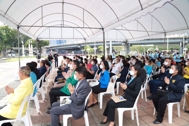 “อธิบดีใบน้อย” ร่วมพิธีบวงสรวงพระบรมราชานุสรณ์ รัชกาลที่ 6 เตรียมจัดงานกาชาดปี 2565
