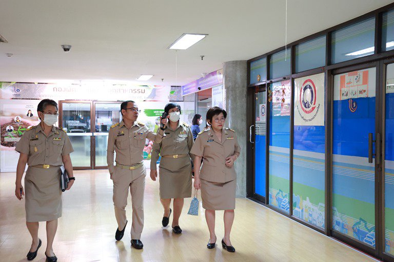 อสอ.ใบน้อย ควง รสอ.สุชาดา ตรวจเยี่ยมพื้นที่ทำงานอาคารดีพร้อม พระราม 6 