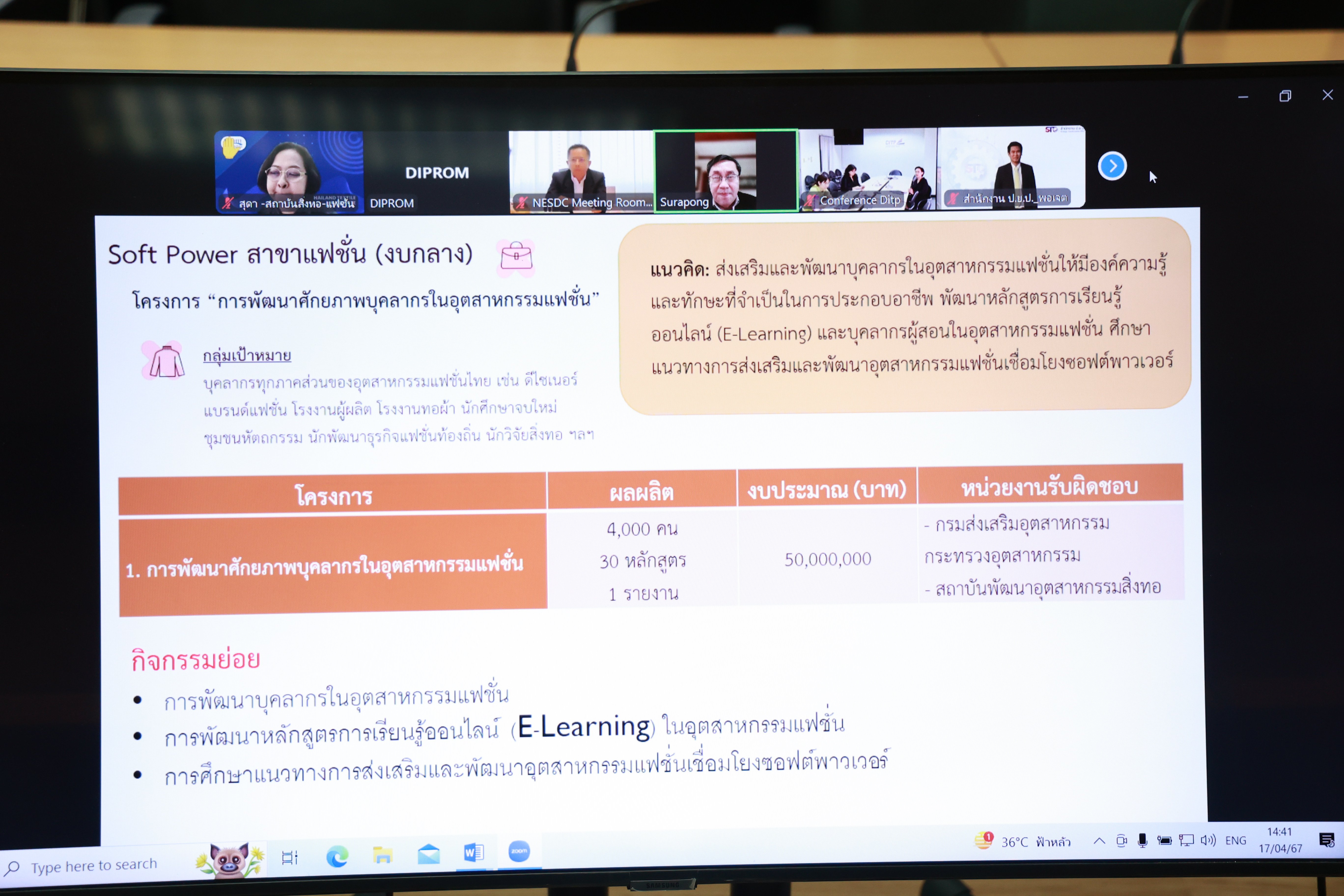 “รสอ.ดวงดาว” ร่วมประชุมพิจารณาทบทวนแผนงานเป้าหมายซอฟต์พาวเวอร์ 11 สาขา