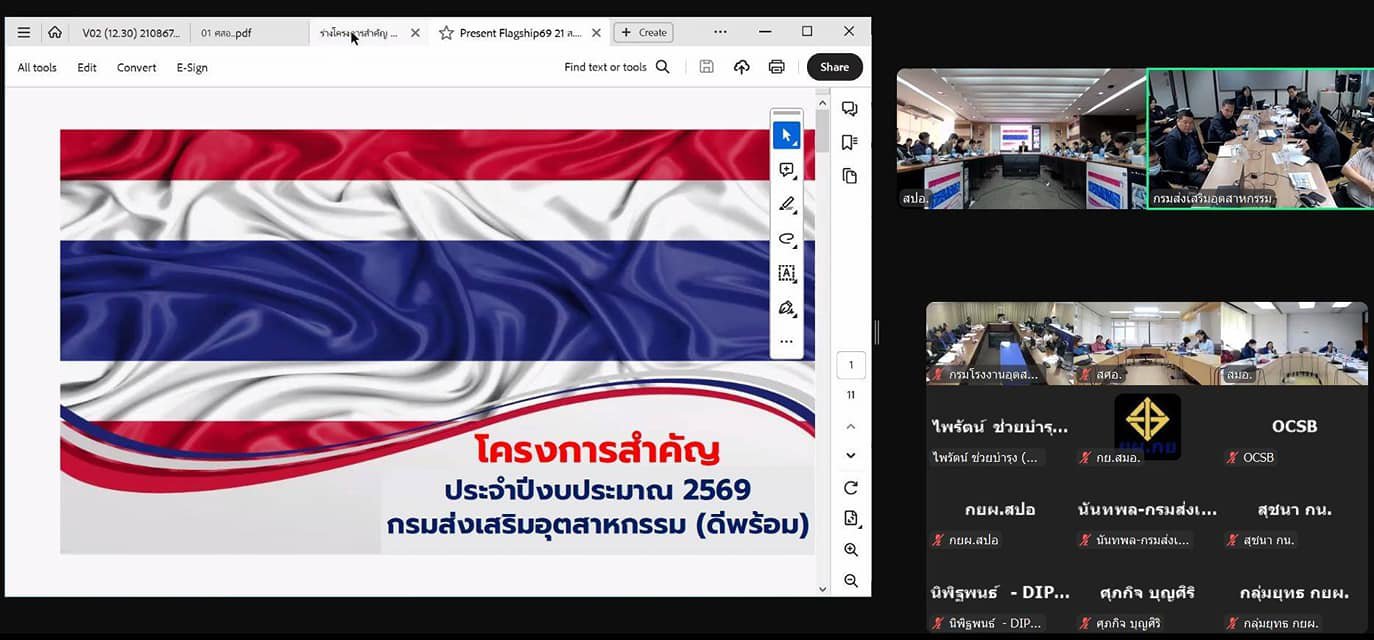 “รองอธิบดีดวงดาว” ร่วมประชุมเสนอโครงการสำคัญปี 2569