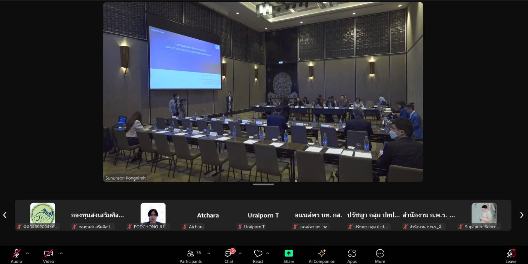 "รองอธิบดีดวงดาว" ร่วมประชุมแนวทางการขับเคลื่อนอุตสาหกรรมภายใต้ยุทธศาสตร์ซอฟต์พาวเวอร์