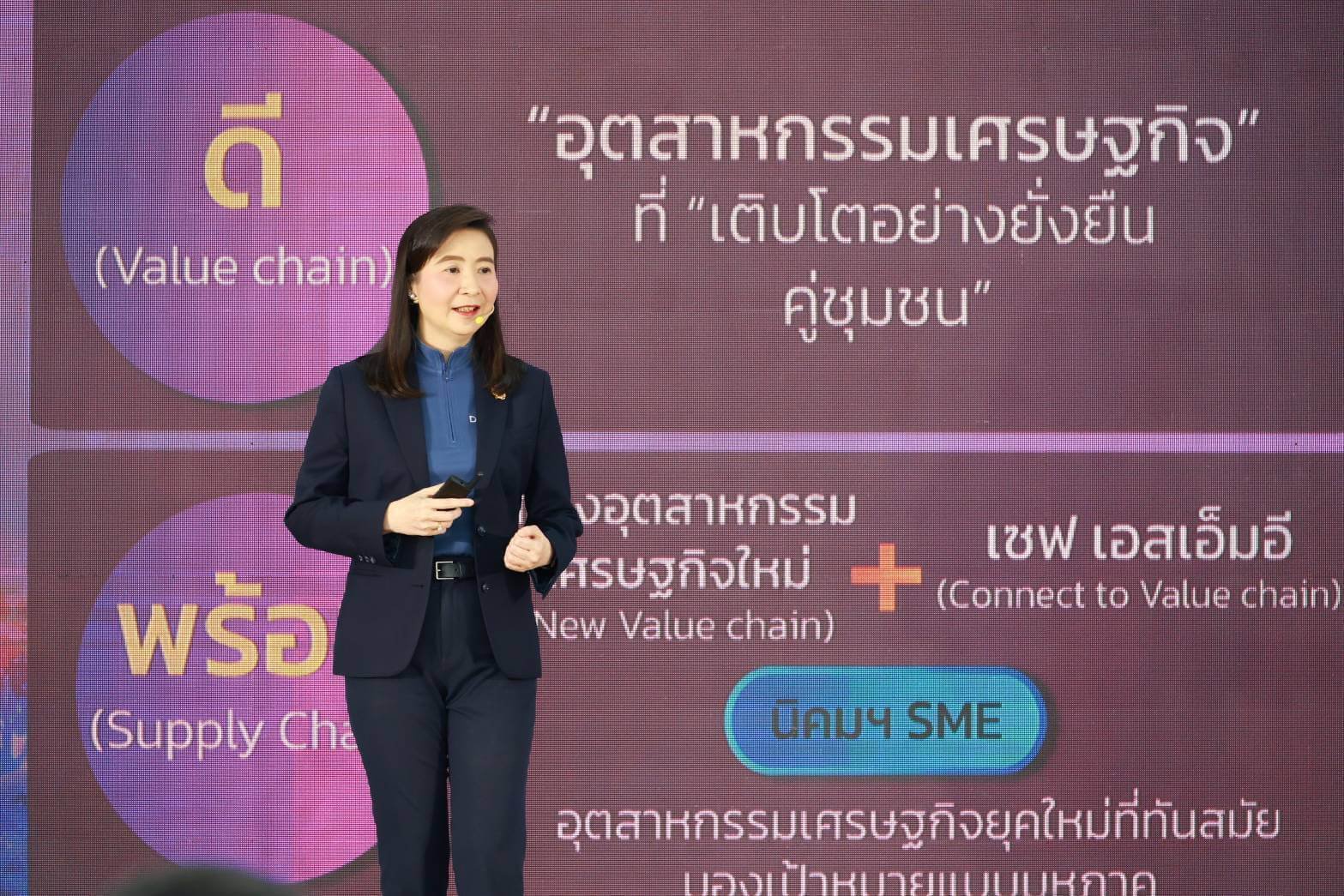 “อธิบดีณัฏฐิญา” ชูนโยบาย “ดีพร้อม คอมมูนิตี้ ที่นี่มีแต่ให้” ร่วมดัน GDP โตขึ้นอีก 1% เดินหน้าตามนโยบาย “รมว.เอกนัฏ” ปฏิรูปอุตสาหกรรม ตอบสนองทุกความต้องการของเอสเอ็มอี