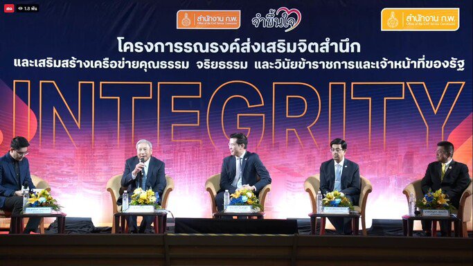 รสอ.ดวงดาว ร่วมงานสร้างเครือข่ายคุณธรรม และจริยธรรมองค์กรภาครัฐ ขานรับการทำงานด้วยความโปร่งใส ตามนโยบาย รมว.เอกนัฏ