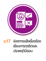 o18 ช่องทางแจ้งเรื่องร้องเรียน