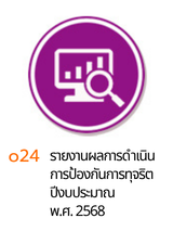 o25 รายงานผลการป้องกันทุจริตปี 2568
